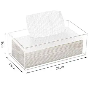 Aanpasbare Huishouden Desktop Clear Storage Servet Box Dispenser Transparant Acryl Tissue Box