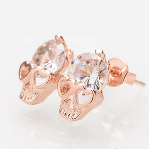 Ingrosso oro rosa placcato in 925 reale in <span class=keywords><strong>argento</strong></span> sterling cristallo gioielli <span class=keywords><strong>orecchini</strong></span> con zircone per ragazze - Product Image 3