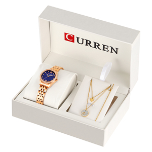 Conjunto de 2 Piezas de Reloj y Collar CURREN 9086 de Lujo para <span class=keywords><strong>Mujer</strong></span>, Reloj de Pulsera de Moda, Relojes Casuales para <span class=keywords><strong>Mujer</strong></span>, Conjunto de Joyería - Product Image 3