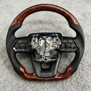 Volante de Madera de Durazno para Automóvil, Compatible con <span class=keywords><strong>Toyota</strong></span> Hilux N70 N80 Fortuner Land Cruiser LC300 LC200 Prado <span class=keywords><strong>GR</strong></span>, Piezas Automotrices - Product Image 5
