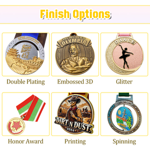 Medallas Personalizadas de Metal con Cinta Brillante para Danza, Premios de Aleación Metálica para Ballet, Hip Hop, Flamenco, Baile de Salón, Regalo, <span class=keywords><strong>Precio</strong></span> Directo de Fábrica Antigua - Product Image 2