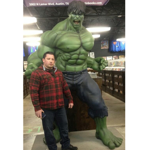 Estatuas de fibra de vidrio personalizadas de tamaño real <span class=keywords><strong>Hulk</strong></span> Movie Prop 1:1, estatua de figura de juguete de Anime de resina de tamaño completo - Product Image 5