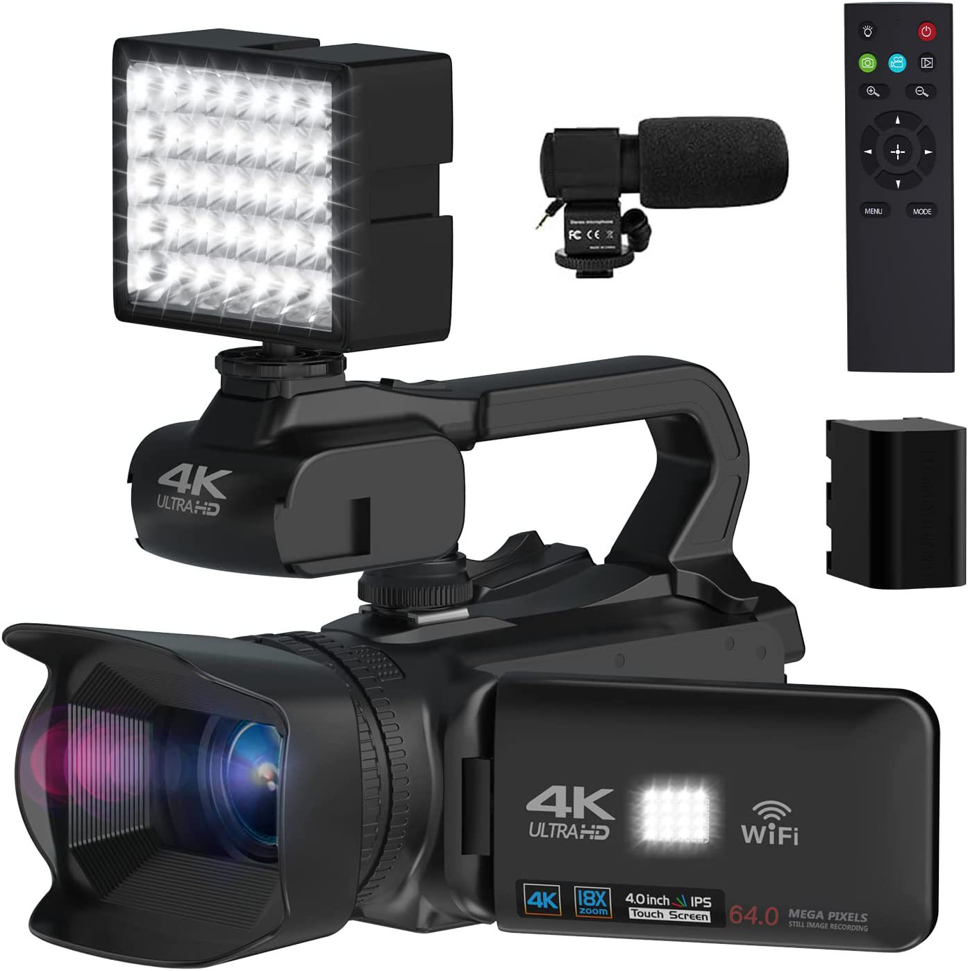 8K Ultra HD 64MP ビデオカメラ　YouTubeカメラ Amazon | ビデオカメラ 8K 64MP YouTubeカメラ 18 倍
