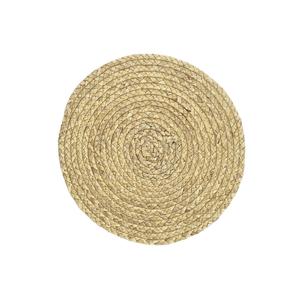 Juego de 6 manteles individuales redondos de paja tejida Zeller para mesa de comedor - Product Image 1