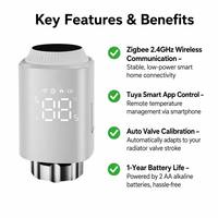 Termostato Inteligente para Radiador Tuya ZigBee 3.0, Válvula de Calefacción Programable con Control Remoto por Aplicación