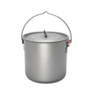 Toaks-casserole et poêle en titane pur ultraléger, 1100ml, ustensiles de cuisine de Camping en plein air