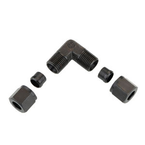 Connecteur de tuyau hydraulique coudé à 90 ° à double virole en <span class=keywords><strong>acier</strong></span> au carbone à haute pression pour tubes en aluminium de cuivre d'<span class=keywords><strong>acier</strong></span> inoxydable d'huile - Product Image 2