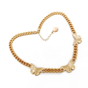 Nueva Tendencia: Collar de Mariposa Esmaltada con Cadena Cubana Chapada en Oro, Joyería de Diseño de Lujo Versátil para Mujer - Product Image 4