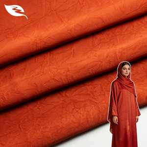 Nueva Abaya 2026, Abaya de Lujo Personalizada, Satén Doble Sedoso con Flores, 100% Poliéster, Tela de Satén Nida Coreana para Vestido de Mujer - Product Image 1