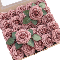 2025 Saint Valentin bricolage Floral mousse Rose fleur Arrangement préservé Roses cadeau pour l'obtention du diplôme et Halloween