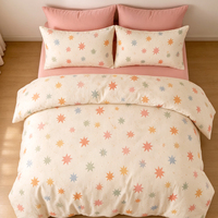 Ensemble de literie 4 pièces en coton 100% avec imprimé étoiles colorées, housse de couette pour chambre à coucher, textile de maison, vente en gros
