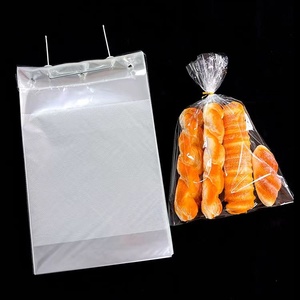 Bolsas de pan de materiales reciclados personalizados, totalmente transparente, sello lateral de plástico BOPP con logotipo impreso, agujeros colgantes, aptos para alimentos - Product Image 3
