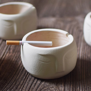 Modern Retro Style INS-Inspired <b>Ashtray</b> Customizable Shape Dustproof Cement for Home Use in Living Room - Product Image 2