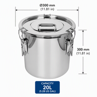 Réservoir de stockage de miel en acier inoxydable, conteneur hermétique de qualité alimentaire, fermenteur de bière maison avec couvercle à boucle