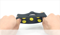 Crampons à glace en silicone à 5 dents, antidérapants, pour la randonnée, l'escalade, les chaussures d'hiver et les activités de plein air