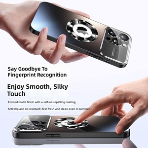 Coque de téléphone magnétique mate pour <span class=keywords><strong>iPhone</strong></span> 18 <span class=keywords><strong>Pro</strong></span> Max 16 14, protection d'objectif en PC avec motif animal - Product Image 3