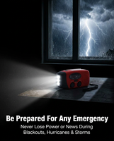 Langlebige 2000mAh Powerbank Solar-Radio AM/FM Notfall-Wetterradio für Hochwasser- und Sturmschutz