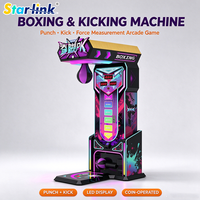 Machine de test de force de frappe et de coup de pied 2-en-1 à monnayeur, jeu d'arcade avec affichage des scores lumineux LED pour lieux de divertissement