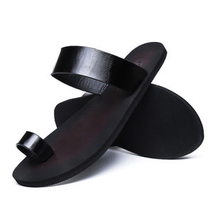 รองเท้าแตะสำหรับผู้ชายรุ่นใหม่คุณภาพสูงมีสไตล์โรมรองเท้าแตะหนังแท้ชั้นบนสุดสำหรับผู้ชายไซส์ใหญ่47กันลื่นแบรนด์แฟชัน - Product Image 4