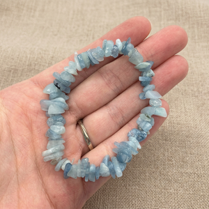Wholesale Classic Style Blue Aquamarine Chakra <b>Healing</b> Crystal Stone <b>Bracelet</b> Fashion Beaded Strand Type Bangles - Product Image 2