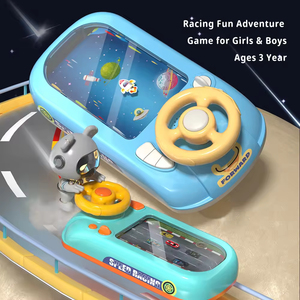 Hot-selling educatief interactief simulatie-race-avonturenspel voor kinderen, stuurwiel speelgoedauto met ruimteschip - Product Image 5