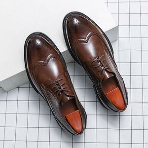 Business and Leisure Round Toe Men's Leather <b>Shoes</b>, Outdoor Casual <b>Shoes</b>, Lazy People's Foreign Trade Style - Product Image 4