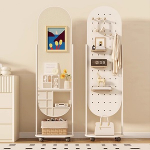 Espejo Arqueado de Cuerpo Entero Moderno para Decoración del Hogar, con Estante de Almacenamiento Multifuncional, Espejo Decorativo DIY, Artículos para el Hogar - Product Image 2