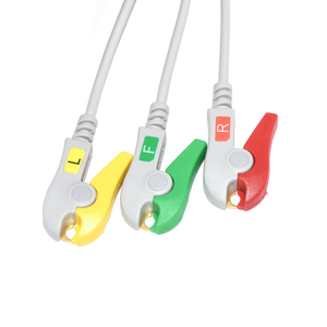 Kompatibel mit GE Healthcare Dash <span class=keywords><strong>PRO</strong></span> 3000/Solar 3000 EKG-Kabel 3-adrig IEC-Grabber für Krankenhausgebrauch Erwachsene - Product Image 6