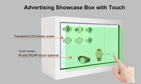 Android 3D LCD vidéo publicitaire écran transparent affichage 10 15 86 pouces tactile boîte transparente affichage numérique affichage
