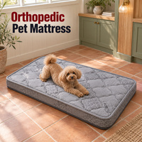 Matelas orthopédique pour chien avec option noyau en fibre de coco, housse matelassée amovible et tissus personnalisés pour commandes sur mesure