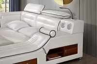 Modernes Multifunktionales Schlafzimmerbett mit Massagefunktion und Doppelbett-Design mit Stauraum