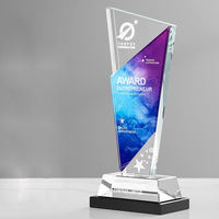Trophées en cristal personnalisés avec logo en couleur pleine, vente en gros, MH-MJ0709