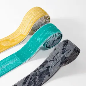 Anti-Rutsch-Silikon gestrickt bedrucktes Nylon-Gurtband band Silikon griff elastisch für Unterwäsche Bade bekleidung Körperform ung Kleidung