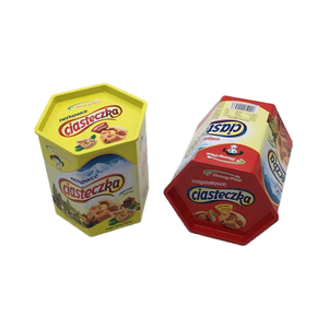 Chuyên nghiệp tùy chỉnh bánh mooncake & Kẹo sô cô la bao bì dễ thương hình lục giác & tinplate Cookie hộp thiếc công nghiệp sử dụng-thực phẩm - Product Image 2