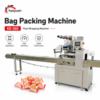 Machines d'emballage horizontales multifonctions à haute capacité de type oreiller pour biscuits, produits de boulangerie, pains et bonbons de la série KD-260