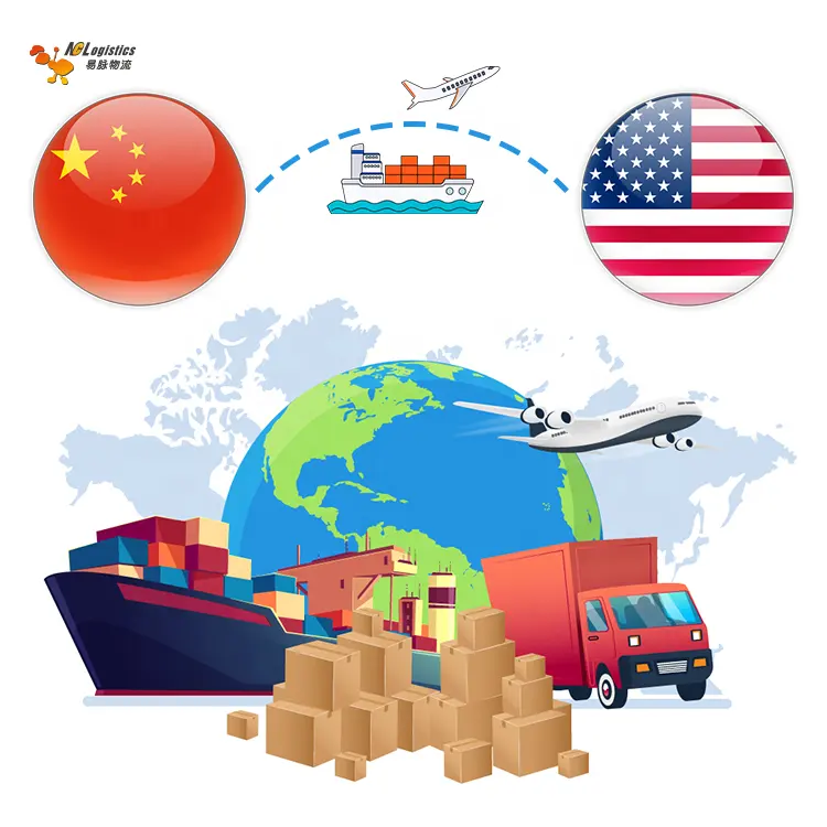 Fournisseur de conteneurs d'occasion et fret maritime porte-à-porte de la Chine vers les États-Unis
