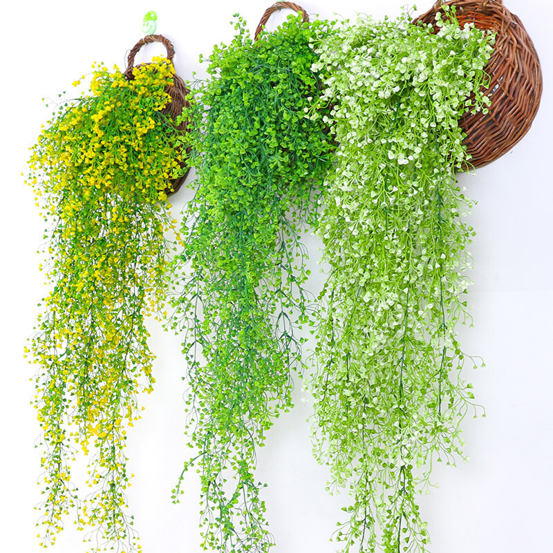 Artificial Hanging Willow Vines – Faux Rattan Greenery for Wall & Basket Decor