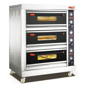 Industrial Commercial Catering Equipment 3 Layer 6 Trays Economic Commercial Electric Deck Oven