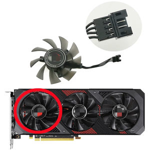 Nouveau ventilateur de refroidissement 75MM T128015SH de remplacement pour carte graphique ASROCK AMD Radeon RX 5600 XT Phantom Gaming D3 6G OC - Product Image 4