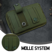 Kantong Organizer EDC Kustom dengan Reflektor, Tas Pria Taktis Molle Tahan Air Kantong Penyimpanan Alat Kecil Dompet Multifungsi
