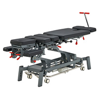 Mt Fairworth-381 Table de massage manuelle noire haute basse en flexion Lit chiropratique électrique pour traitement de physiothérapie en salle de sport