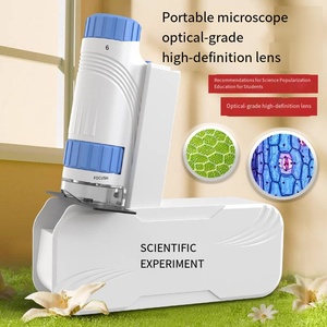 Kit de Microscope Portable 60-120x ensemble d'expériences scientifiques de jouets éducatifs en plein air spécialisés pour les étudiants enfants de poche - Product Image 4