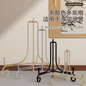Support de Présentation Rond Pliable en Fer Forgé, Design Moderne pour Salon et Armoire - Product Image 1