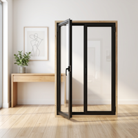 Fenêtre à battant en acier à rupture de pont thermique RP allemande, verre Low-E à économie d'énergie, design français, certifiée Energy Star pour salon