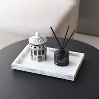 Table basse en marbre Rectangle de Style nordique plateau décoratif chambre arôme bougie plateau vanité plateau de rangement