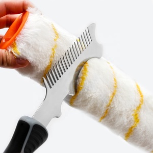 ROLLINGDOG 50219 4 in 1 Coltello per Stucco, Rullo per Pittura, Pulitore per Pennelli, Impugnatura Comoda, Strumento Multifunzionale Durevole per Pittori - Product Image 2