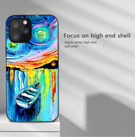 Coque de téléphone personnalisée en silicone avec impression UV et sublimation, motif peinture à l'huile Van Gogh, pour iPhone 11/12/13/14/15/16/17/18 Pro Max