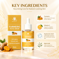 Sérum Visage Hydratant Éclat Quotidien au Curcuma, Vitamine C et Acide Hyaluronique pour Peaux Sensibles – Emballage Boîte de Vente au Détail – Beauté