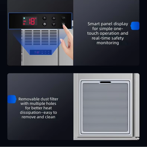 Refrigerador Comercial <span class=keywords><strong>Bajo</strong></span> Mostrador de Acero Inoxidable, con Disipador de Calor Desmontable, para Cocina de Restaurante, Superventas - Product Image 4