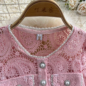 Roman 2 pezzi Set da donna Top manica a sbuffo e vita alta gonne di pizzo sottile vestito abbigliamento all'ingrosso - Product Image 4